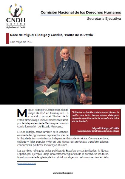 Nace de Miguel Hidalgo y Costilla, ’Padre de la Patria’