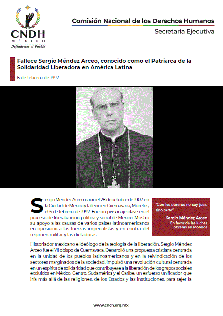 Fallece Sergio Méndez Arceo, conocido como el Patriarca de la Solidaridad Liberadora en América Latina