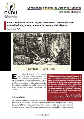 Fallece Francisco Javier Clavijero, pionero en la promoción de la educación incluyente y defensor de la memoria indígena