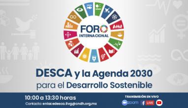 Foro Internacional DESCA y la Agenda 2030 para el Desarrollo Sostenible
