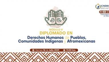 Modulo V del Diplomado en Derechos Humanos de los Pueblos, Comunidades Indígenas y Afromexicanas.