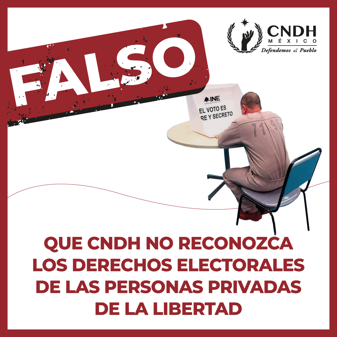 Que CNDH no reconozca los derechos electorales de las personas privadas de la libertad