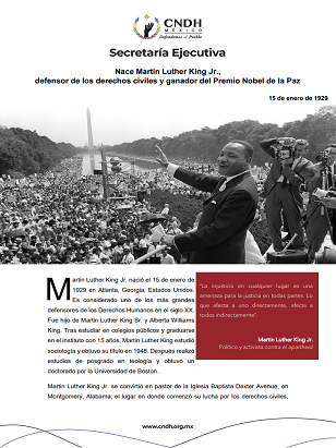 Nace Martin Luther King Jr., defensor de los derechos civiles y ganador del Premio Nobel de la Paz