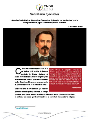 Asesinato de Carlos Manuel de Céspedes, iniciador de las luchas por la independencia y por la emancipación humana