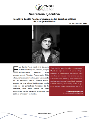 Nace Elvia Carrillo Puerto, precursora de los derechos políticos  de la mujer en México