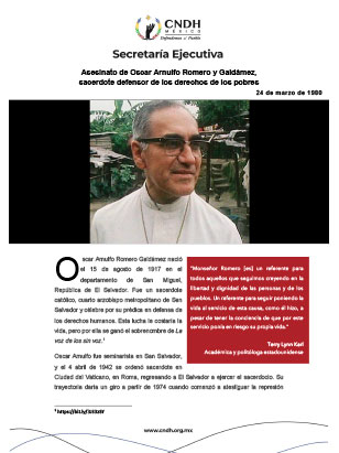 Asesinato de Oscar Arnulfo Romero y Galdámez, sacerdote defensor de los derechos de los pobres