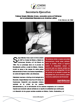 Fallece Sergio Méndez Arceo, conocido como el Patriarca de la solidaridad liberadora en América Latina
