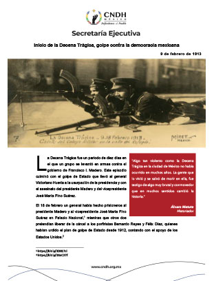 Inicio de la Decena Trágica, golpe contra la democracia mexicana