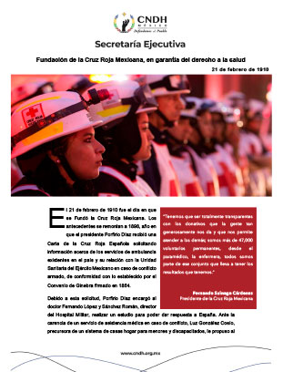 Fundación de la Cruz Roja Mexicana, en garantía del derecho a la salud