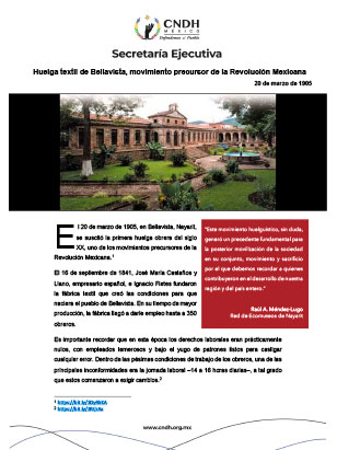 Huelga textil de Bellavista, movimiento precursor de la Revolución Mexicana