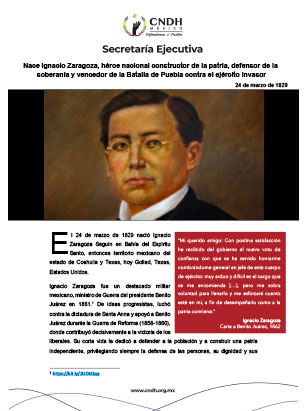 Nace Ignacio Zaragoza, héroe nacional constructor de la patria, defensor de la soberanía y vencedor de la Batalla de Puebla contra el ejército invasor