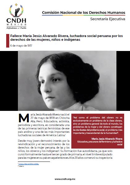 Fallece María Jesús Alvarado Rivera, luchadora social peruana por los derechos de las mujeres, niños e indígenas