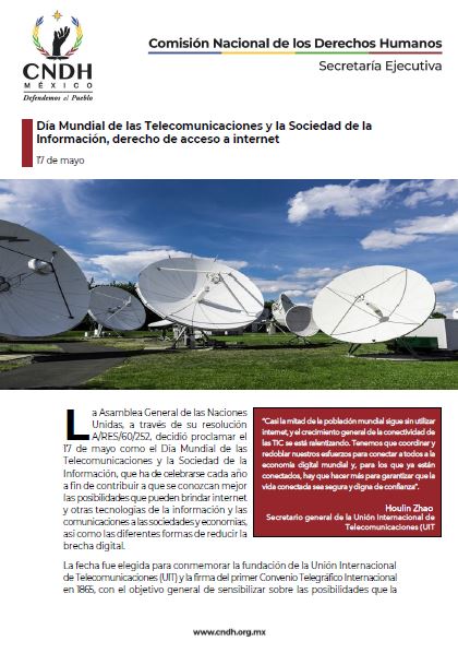 Día Mundial de las Telecomunicaciones y la Sociedad de la Información, derecho de acceso a internet