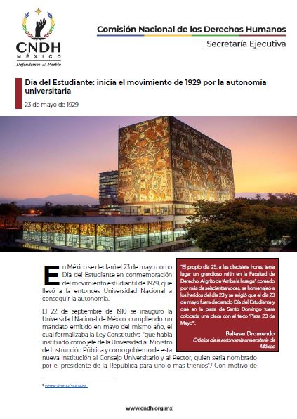 Día del Estudiante: inicia el movimiento de 1929 por la autonomía universitaria