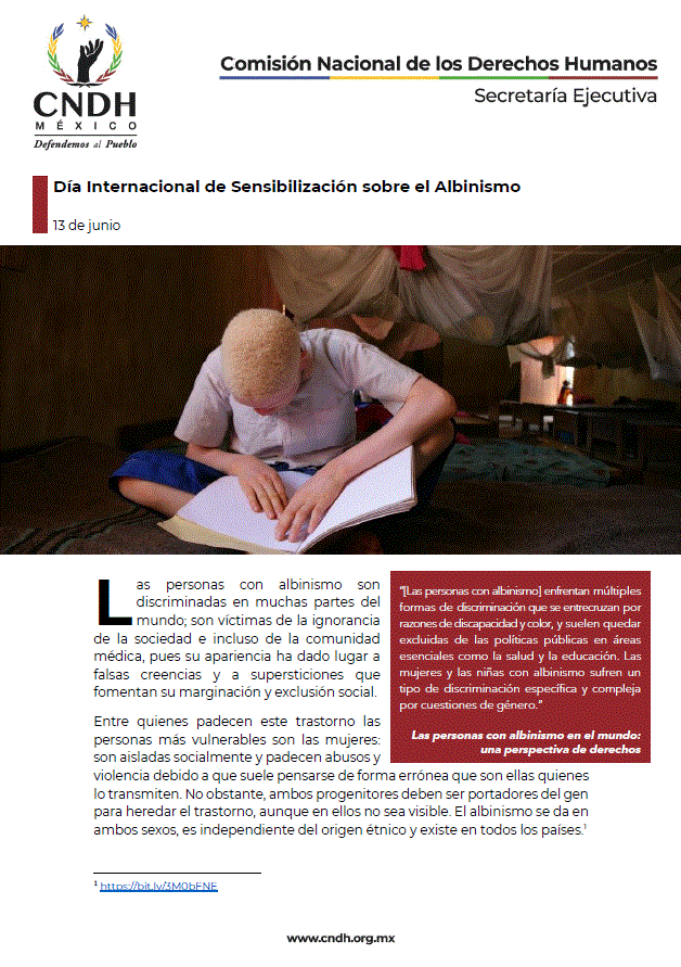 Día Internacional de Sensibilización sobre el Albinismo