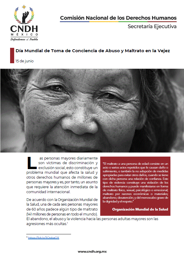 Día Mundial de Toma de Conciencia de Abuso y Maltrato en la Vejez