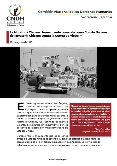 La Moratoria Chicana, formalmente conocida como Comité Nacional de Moratoria Chicana contra la Guerra de Vietnam