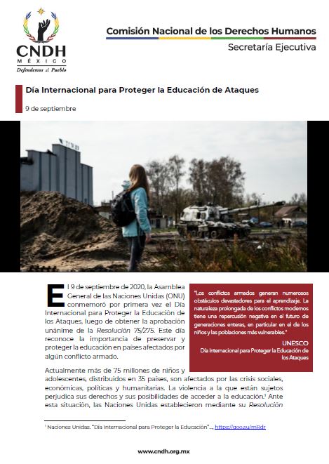 Día Internacional para Proteger la Educación de Ataques