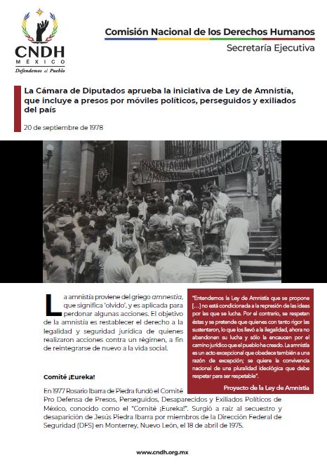 La Cámara de Diputados aprueba la iniciativa de Ley de Amnistía, que incluye a presos por móviles políticos, perseguidos y exiliados del país