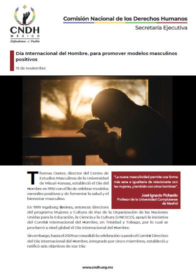 Día Internacional del Hombre, para promover modelos masculinos positivos