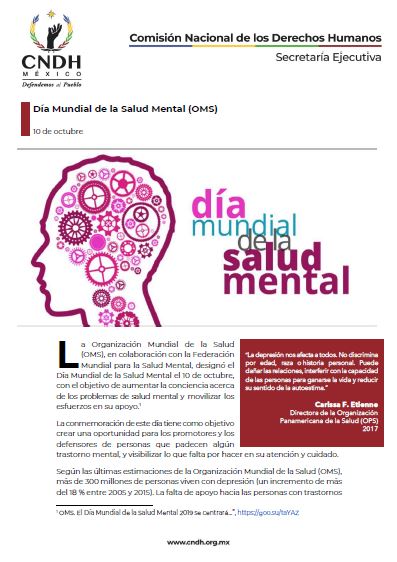 Día Mundial de la Salud Mental (OMS)