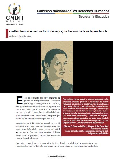 Fusilamiento de Gertrudis Bocanegra, luchadora de la Independencia