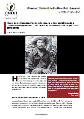 Muere Lucio Cabañas, maestro de escuela y líder social forzado a convertirse en guerrillero para defender los derechos de las personas campesinas