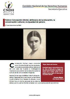 Fallece Concepción Michel, defensora de la educación, la conservación cultural y la igualdad de género