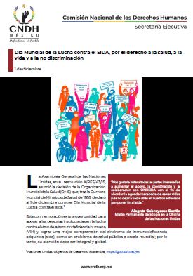 Día Mundial de la Lucha contra el SIDA, por el derecho a la salud, a la vida y a la no discriminación