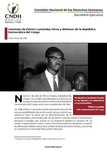 Asesinato de Patrice Lumumba, héroe y defensor de la República Democrática del Congo