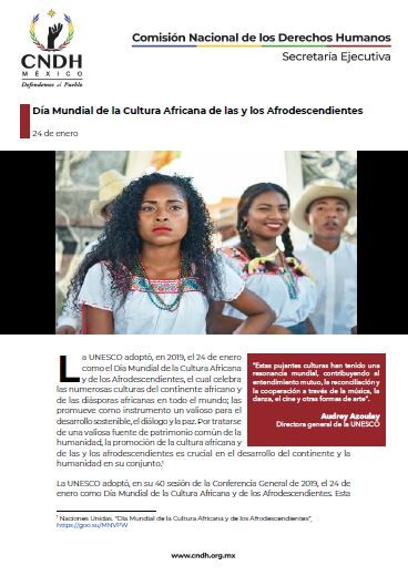 Día Mundial de la Cultura Africana de las y los Afrodescendientes