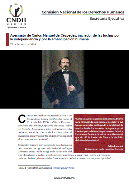 Asesinato de Carlos Manuel de Céspedes, iniciador de las luchas por la independencia y por la emancipación humana