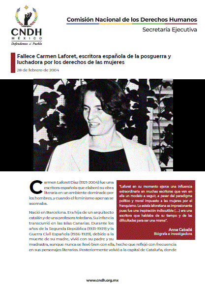 Fallece Carmen Laforet, escritora española de la posguerra y luchadora por los derechos de las mujeres