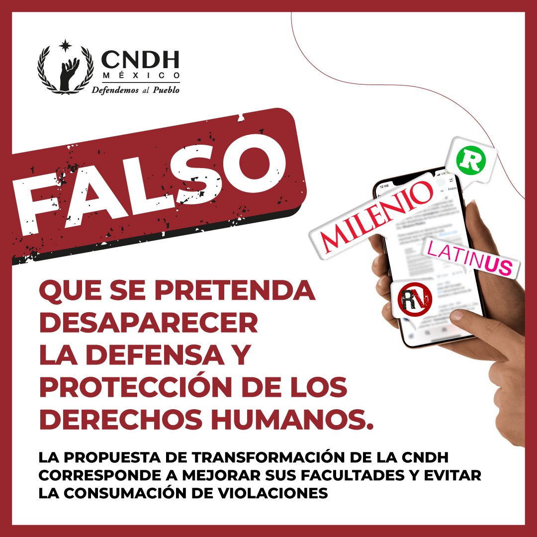 Falso que se pretenda desaparecer la defensa de los derechos humanos