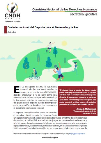 Día Internacional del Deporte para el Desarrollo y la Paz