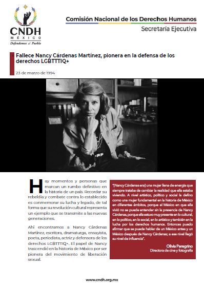 Fallece Nancy Cárdenas Martínez, pionera en la defensa de los derechos LGBTTTIQ+