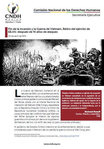 Fin de la invasión y la Guerra de Vietnam. Retiro del ejército de EE.UU. después de 10 años de ataques