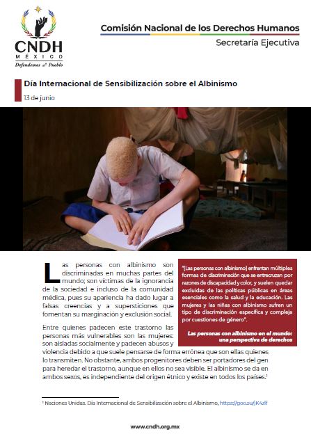 Día Internacional de Sensibilización sobre el Albinismo