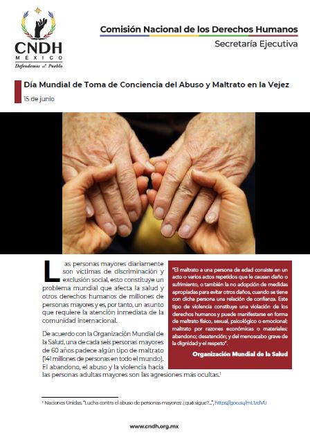 Día Mundial de Toma de Conciencia del Abuso y Maltrato en la Vejez