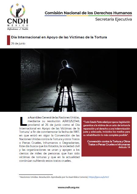 Día Internacional en Apoyo de las Víctimas de la Tortura