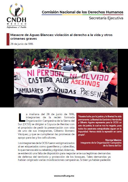 Masacre de Aguas Blancas: violación al derecho a la vida y otros crímenes graves