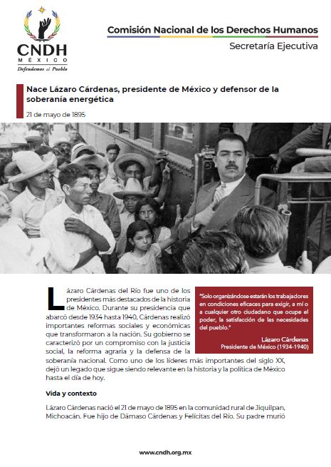 Nace Lázaro Cárdenas, presidente de México y defensor de la soberanía energética