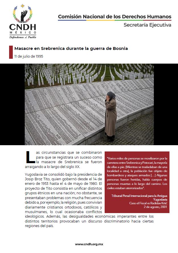 Masacre en Srebrenica durante la guerra de Bosnia