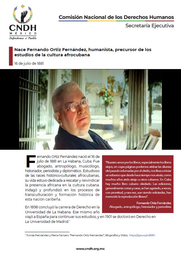 Nace Fernando Ortiz Fernández, humanista, precursor de los estudios de la cultura afrocubana