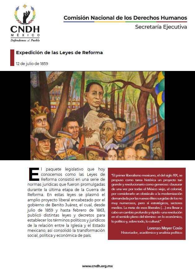 Expedición de las Leyes de Reforma