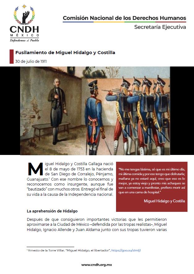Fusilamiento de Miguel Hidalgo y Costilla