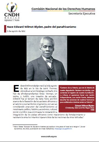 Nace Edward Wilmot Blyden, padre del panafricanismo