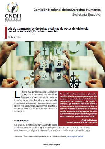 Día de Conmemoración de las Víctimas de Actos de Violencia Basados en la Religión o las Creencias