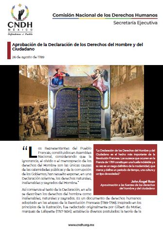 Aprobación de la Declaración de los Derechos del Hombre y del Ciudadano