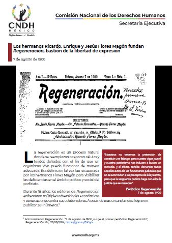 Los hermanos Ricardo, Enrique y Jesús Flores Magón fundan Regeneración, bastión de la libertad de expresión